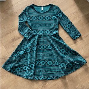 Teal holiday dress